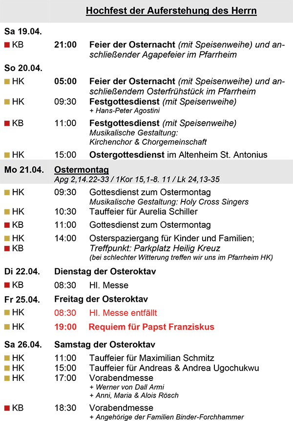 Gottesdienstanzeiger