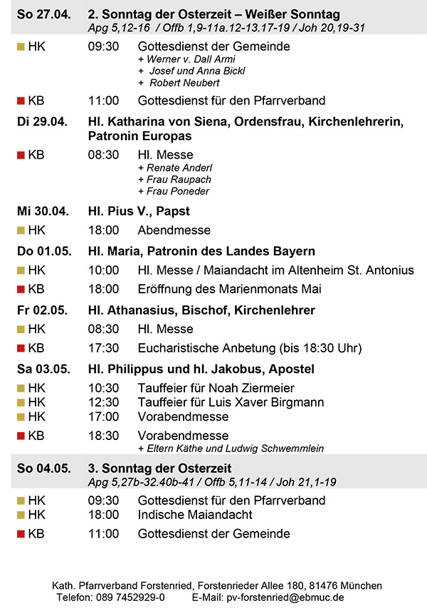 Gottesdienstanzeiger