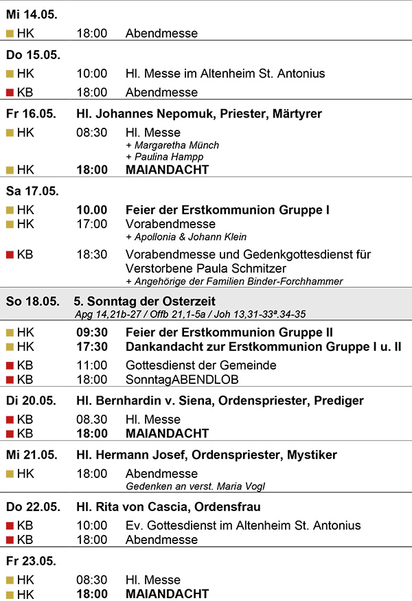 Bild vom Gottesdienstanzeiger der Seite 3
