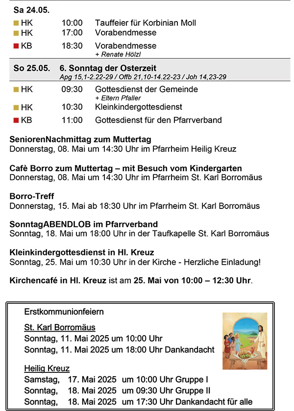 Bild vom Gottesdienstanzeiger der Seite 4