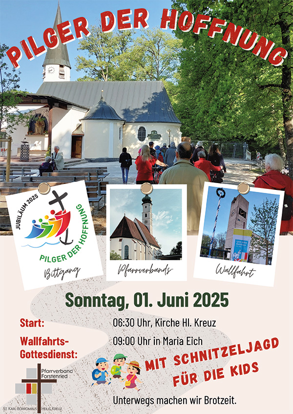 Plakat der Wallfahrt nach Maria Eich 2025