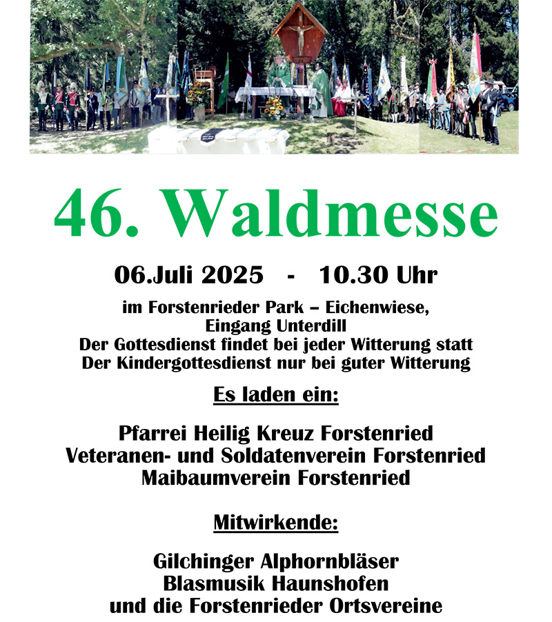 Plakat der Waldmesse 2025