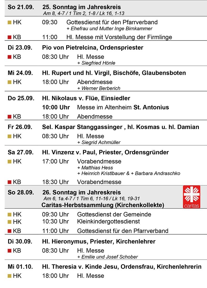 Gottesdienstanzeiger 2025 KW 41 und 42, Seite 2