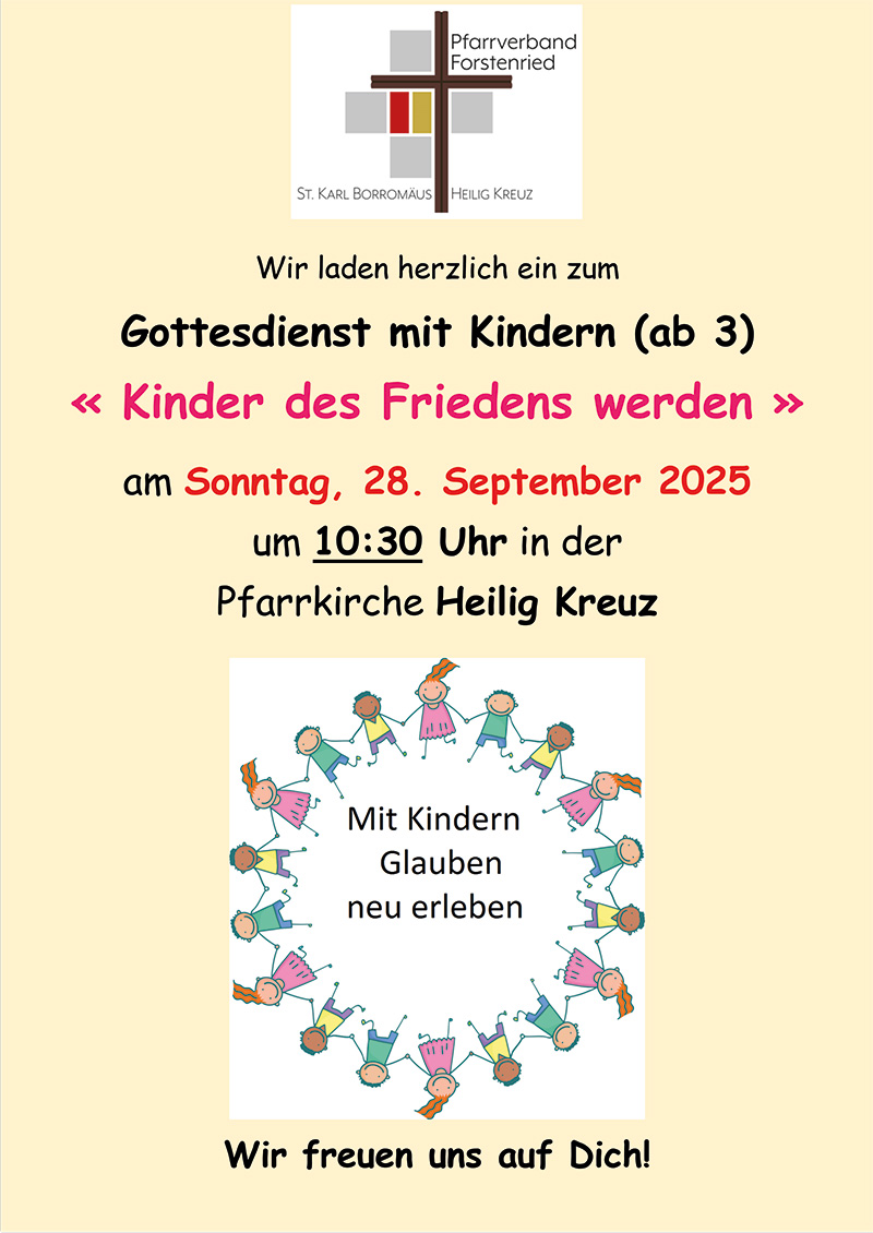 Plakat des Kleinkindergottesdienstes