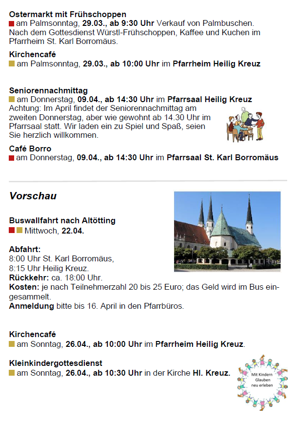 Gottesdienstanzeiger Pfarrverband Forstenried | 29.03. bis 12.04.2026 | Seite 3