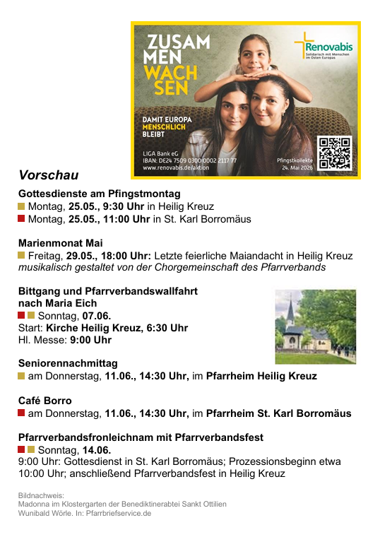 Gottesdienstanzeiger Pfarrverband Forstenried | 10.05. bis 24.05.2026 | Seite 3