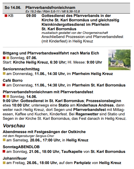 Go_26_KW_22_23_24_3 Gottesdienstanzeiger Pfarrverband Forstenried | 24.05. bis 14.06.2026 | Seite 3