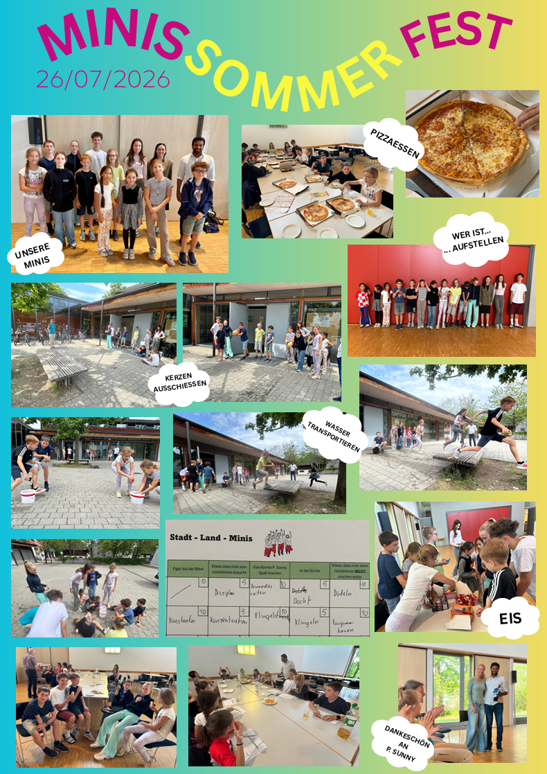2026-07 Fotoseite Mini-Sommerfest Rückblick mit Bildern: Sommerfest der Ministrantinnen und Ministranten