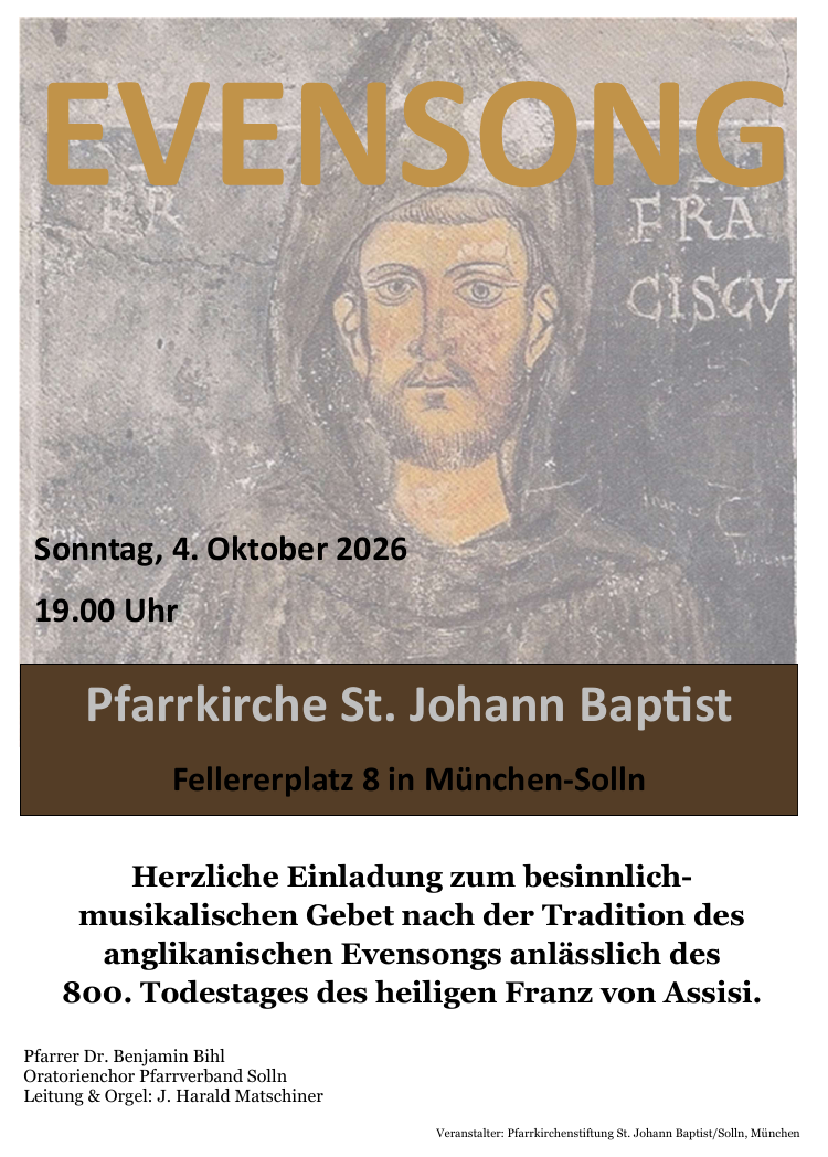 Evensong in St. Johann Baptist