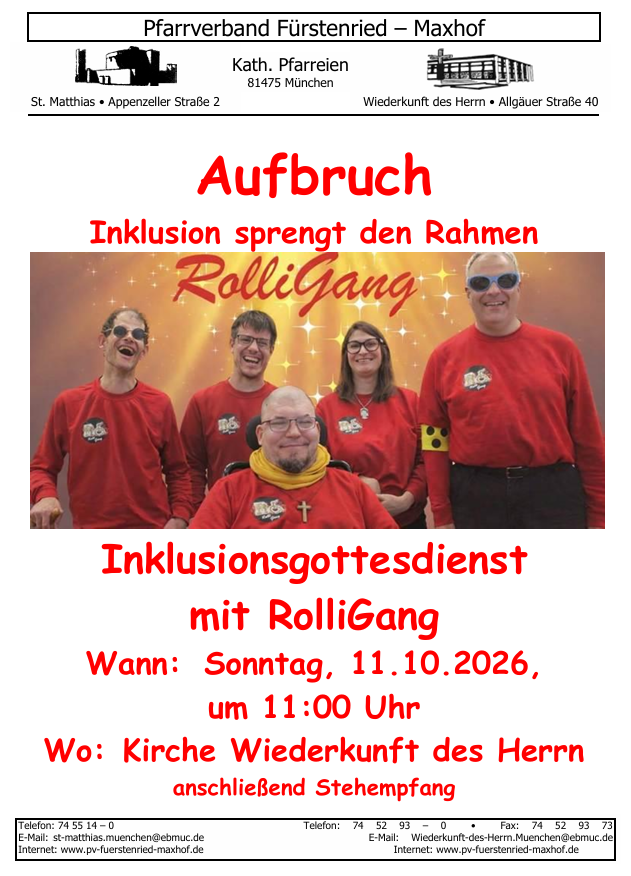 Inklusionsgottesdienst mit der RolliGang